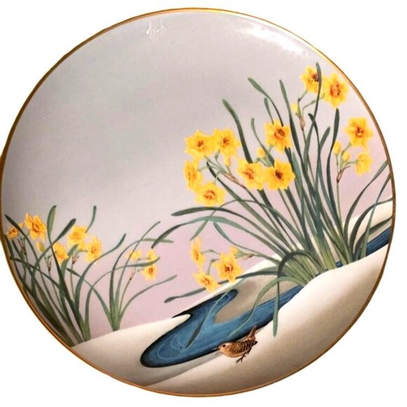 3 FRANKLIN MINT COLLECTOR'S PLATES BIRDS & FLOWERS of the Orient 1970s Japan 10” - Picture 6 of 12